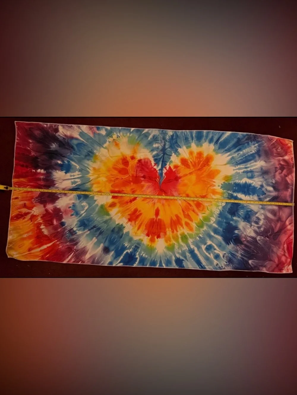 Tie Dye Heart Polyester Beach Towel